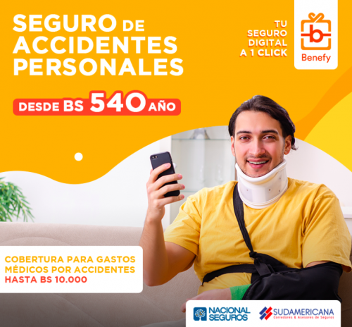 Nacional Seguros, Sudamericana y App Benefy  lanzan un seguro 100% digital