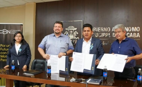 CBN y el municipio de Sacaba sellan un acuerdo para utilizar  efluentes de la planta de Pepsi en el cuidado de áreas verdes