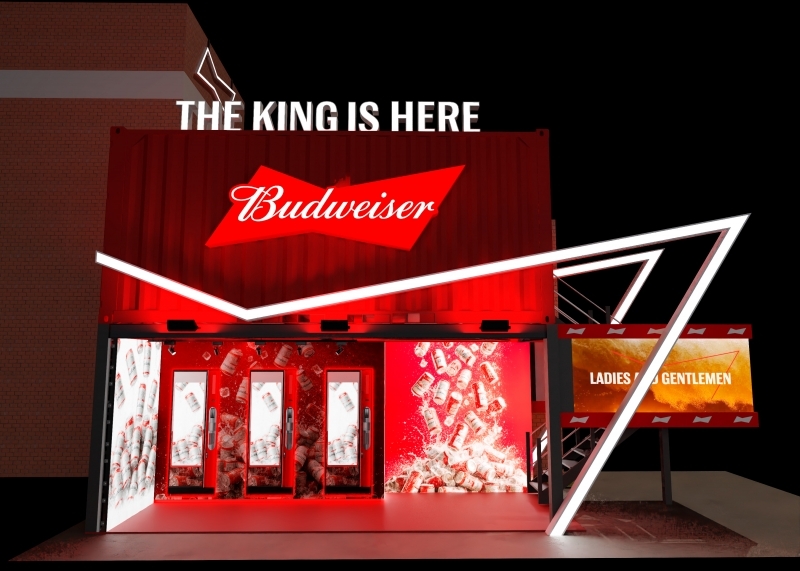 El enigmático contenedor rojo de Budweiser ya llegó a Expocruz 2025
