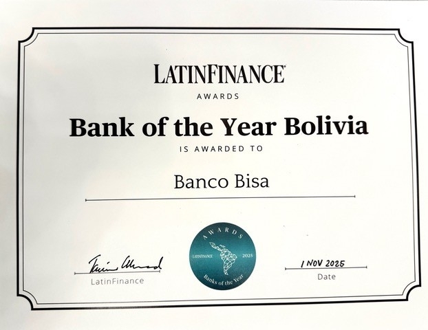LatinFinance premia a Banco BISA como 