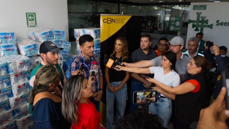 CBN entrega insumos para las familias afectadas por el desastre en Samaipata